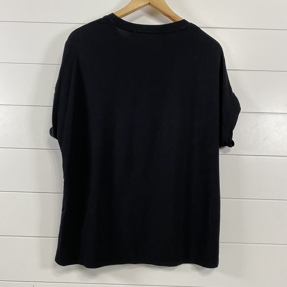 Contemporaine Shirt Womens XS Black Modal Spandex Relaxed Fit Simons Tee Top - Picture 4 of 12